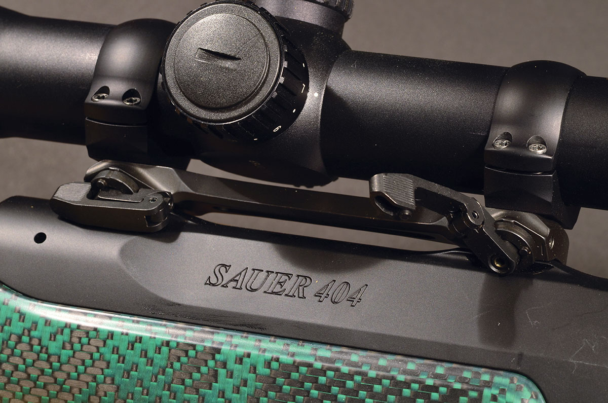 The Sauer proprietary quick-detachable scope mount is found on the 404. On the 505, this has been replaced by the Blaser detachable “saddle” mount.